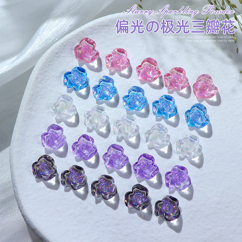 Resin Glitter Pack - 50 adet/paket 10x10mm tırnak sanatı ince